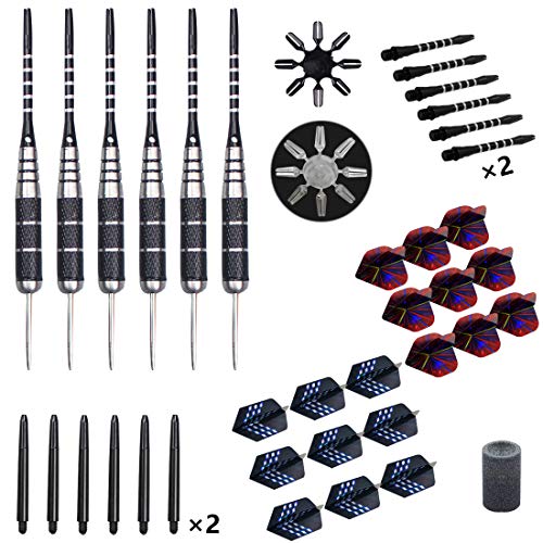 12-Piece Steel Tip Darts Set - 22g with Gift Box & Laser Design