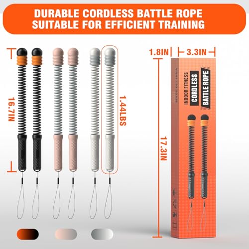 Ropeless Battle Ropes with Adjustable Weights - Black