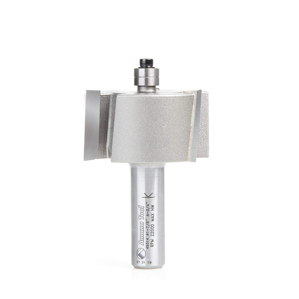 Amana Tool 49314 Rabbeting 3/4 Depth x 1-7/8 D x 1 CH x 1/2 Inch SHK 3-Flute Router Bit
