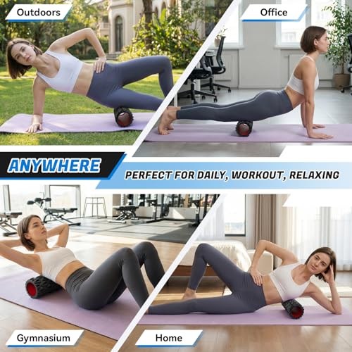 Deep Tissue Foam Roller - Diamond Textured Massage Roller - 15" Black