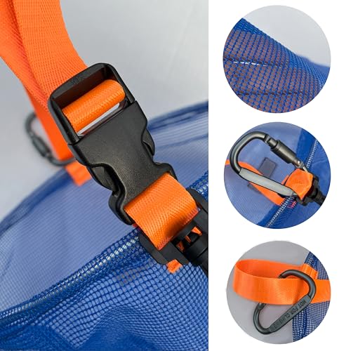 LUPUSH Heavy-Duty Clam Bag with Carabiner - Coastal Clamming & Surf Fishing Accessory, Variation 1