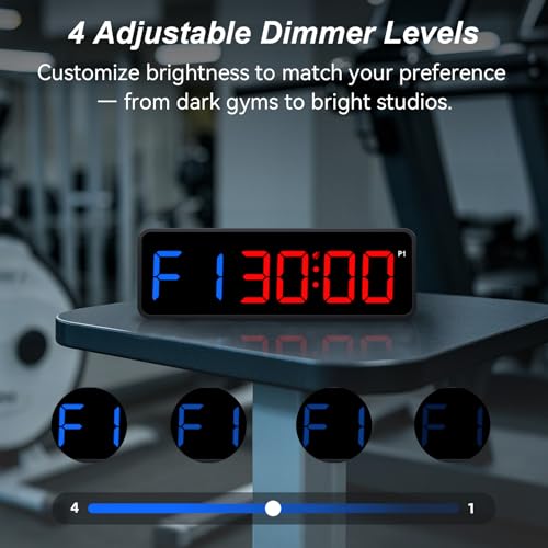 Portable Gym Timer Clock with Remote Control - Digital Fitness Timer