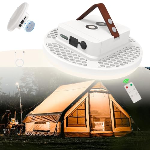 Amkulop 60W Rechargeable Camping Lantern - Ultra Bright LED Tent Light with Remote & Waterproof