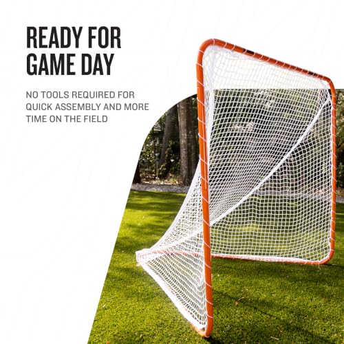 6' x 6' Backyard Lacrosse Goal - Training Net for Kids & Adults - Orange