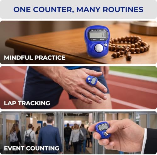 LED Digital Finger Counter - Handheld Tally Counter for Golf & Hair Care