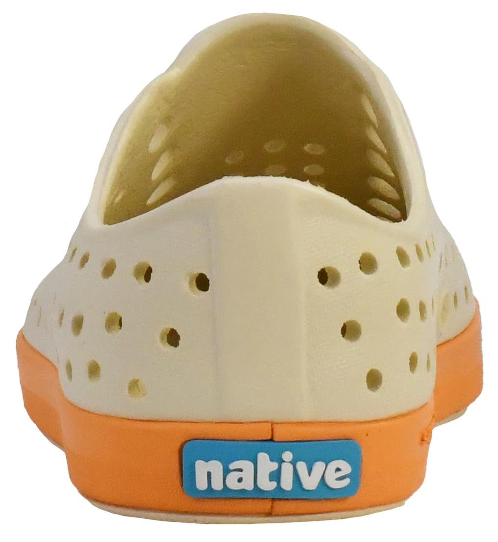 Native Shoes Unisex-Kids Jefferson Sneakers, Bone White/Papaya Orange, 5 Toddler