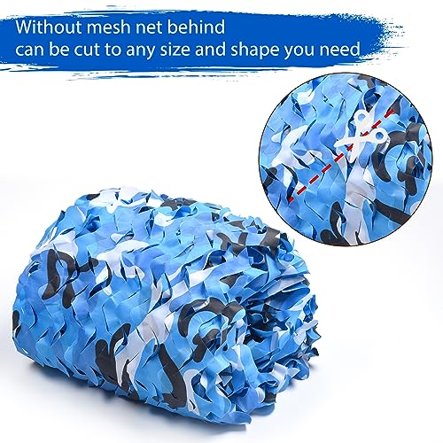 Yeacool Ocean Camo Netting 4.9ftx6.5ft for Hunting Camping & Party Decorations
