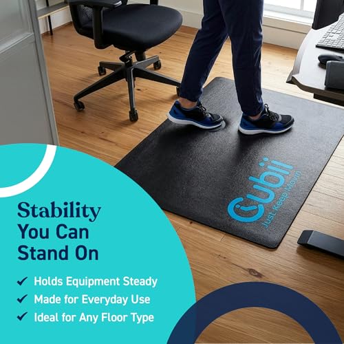 Non-Slip Mat for Under Desk Ellipticals - Floor Protection 24" x 18"