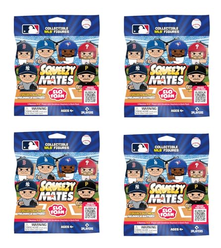 MLB SqueezyMates 2026 Figures - 4 Blind Pack Lot