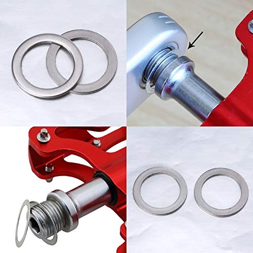 Stainless Steel Pedal Washers for 9/16" Bike Pedals - 12 Pack