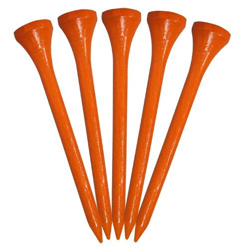 Citrus Orange Golf Tees - 100 Count, 2-3/4 Inch, Wood
