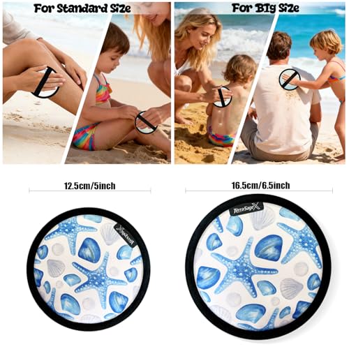 Terra Sage X Big Round Starfish Sand Remover for Beach Towels & Kids - Quick Clean Mitt