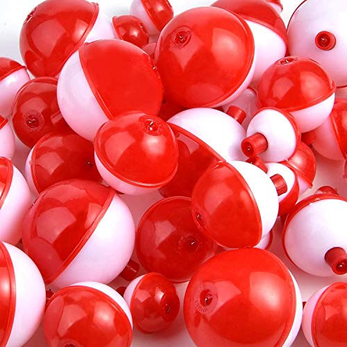 Fishing Bobbers - 0.75in Round Snap-on Buoy Floats - 15 Pack