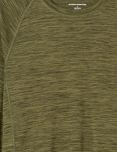Men's Long-Sleeve Quick-Dry UPF 50 Swim Tee - Large Olive Heather