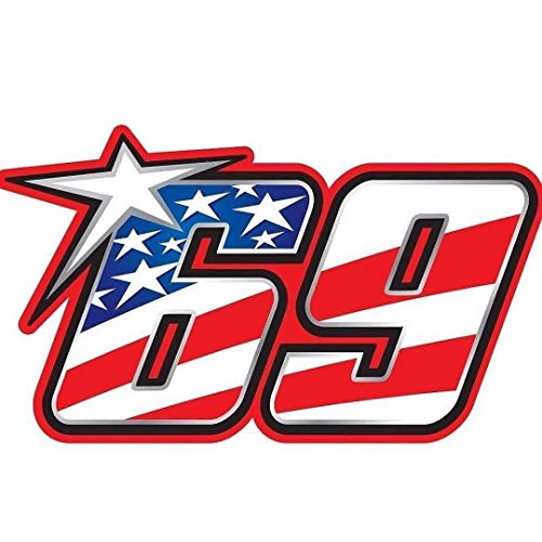 Nicky Hayden #69 Racing Decal Stickers - 2 Pack Vinyl Graphics
