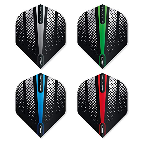 Dart Flight Selection Pack - Hardcore Radical Flash Design, 12 Flights