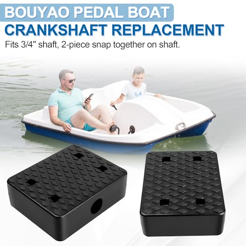 Replacement Pedal Boat Crankshaft Pedals - 3/4" Shaft, Non-Slip, Universal Fit