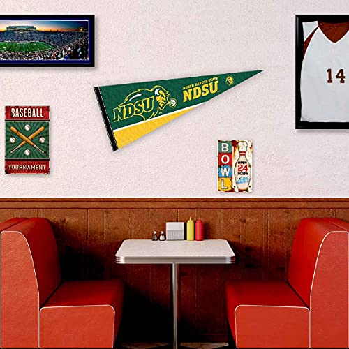 North Dakota State Bison Pennant Full Size Felt Banner 12x30 Inch Sports Decor