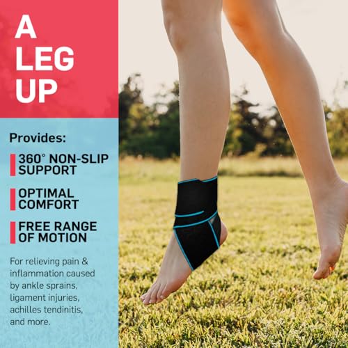 Ankle Brace Support for Tendonitis & Achilles Injuries - 1 Pair
