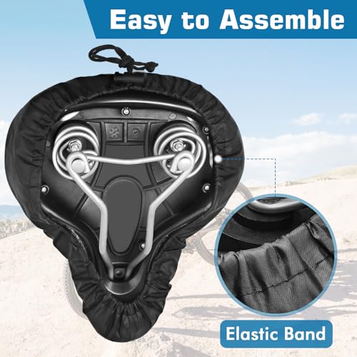Waterproof Bike Seat Cover - 2 Pack Cushion Protector for City Bikes 10.8"x10.2"