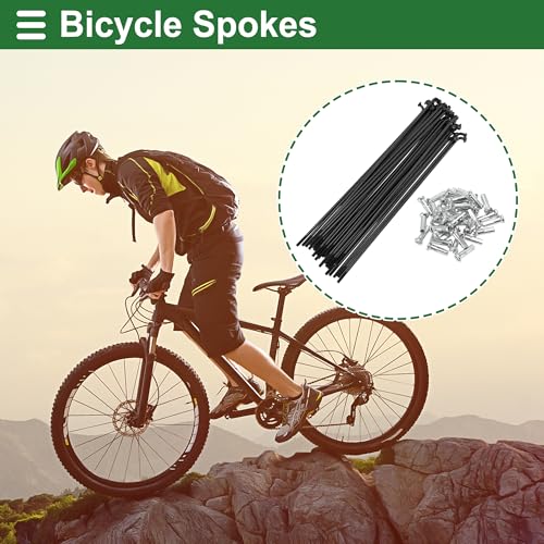 Bicycle Wheel Spokes Set - 14G Carbon Steel, 131mm Length