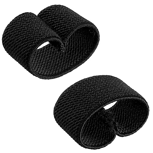 Tactical Elastic Belt Keepers - 4 Pack Webbing Strap Organizers - Black