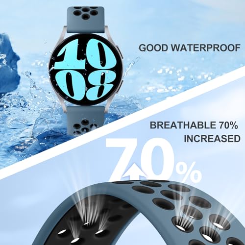 20mm Soft Silicone Sport Band for Garmin Forerunner 245/645 - Gray Blue-Black