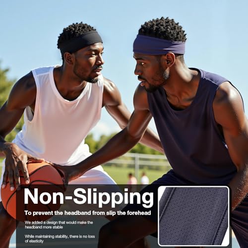 Men's Sweatbands 3-Pack - Dark Gray/Yellow, Gray/Black, Black