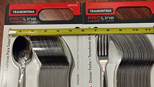 Tramontina Pro Line 72-Piece Dinnerware Set: 36 Forks + 36 Oval Soup Spoons