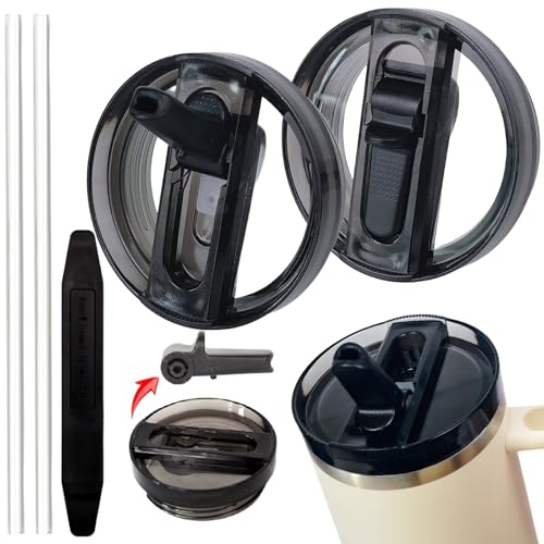 2 Pack 40 oz Tumbler Replacement Leak-Proof Flip Straw Lid