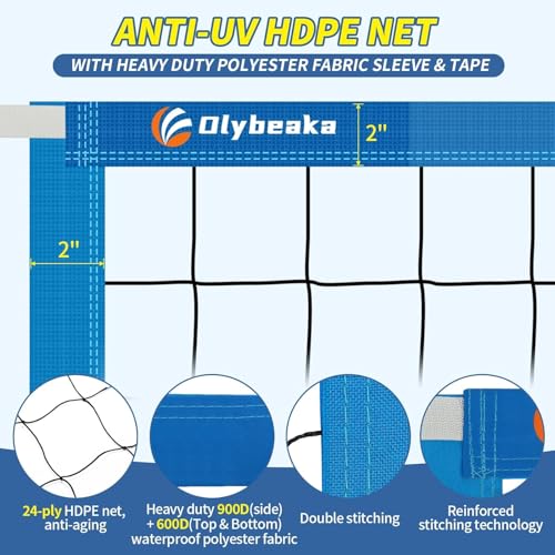Adjustable Replacement Pool Volleyball Net - 15ft to 26ft