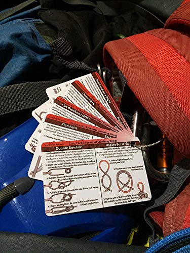 Portable Waterproof Climbing Knot Cards - 19 Essential Knots