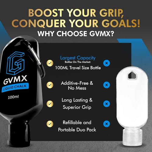 GVMX 100ML Liquid Chalk for Gym & Climbing – Long Lasting, Mess-Free Grip Enhancer