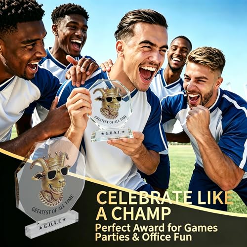 5-Inch G.O.A.T. Acrylic Trophy - Fun Fantasy Football Award