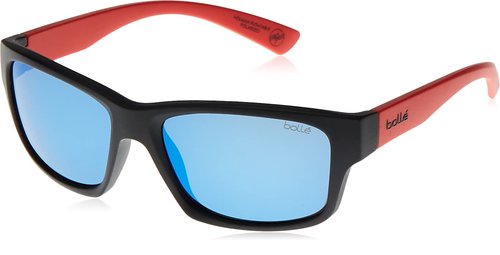 bollé Holman Floatable Sunglasses Matte Black Red Unisex-Adult Medium