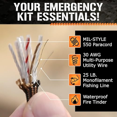 SurvivorCord 550 Paracord Army Green 100ft - Military-Grade Survival Cord for Camping & Outdoors
