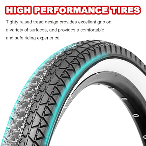 LEFELWEL 2-Pack 26x2.125 Inch Cruiser Bike Tires (Black) with 2 Inner Tubes & Levers