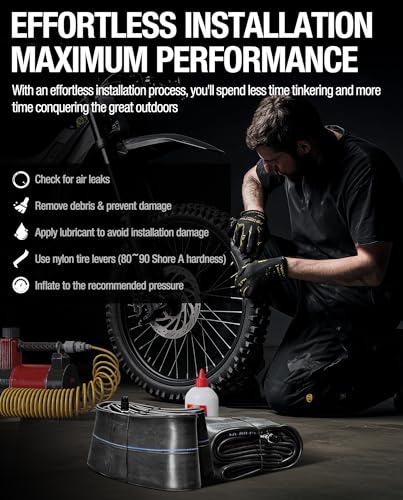 DriveXpwr 70/100-17 Motorcycle Inner Tube, 4mm Thick, Heavy Duty Replacement