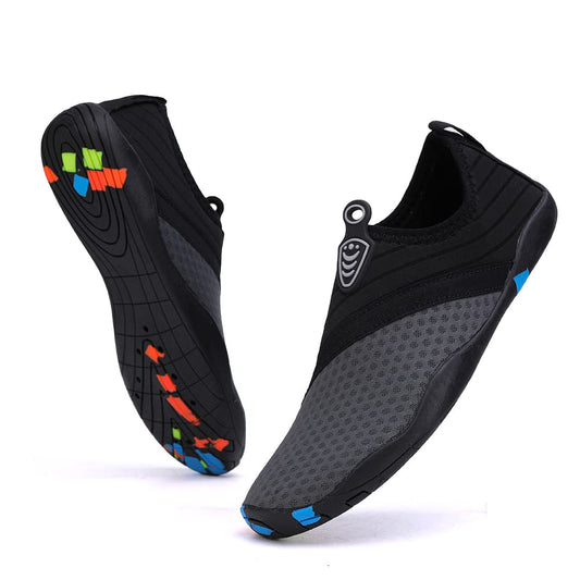 Vsufim Quick-Dry Water Sports Barefoot Shoes Aqua Socks for Swim Beach Pool Surf Yoga for Women Men (6 Women/5 Men)