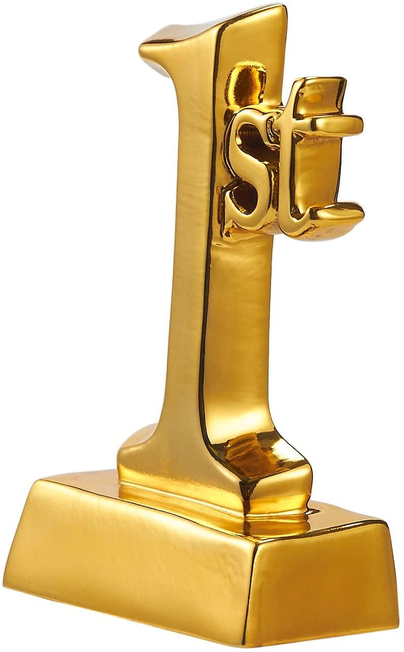 Maplefield Resin 1st Place Trophy - Gold Trophy Cup Finish - Winner Medal Recognition & Sports Award - Mini Awards for Kids & Adults - 5.5 x 3.5 x 1.75 in, Pack of 1