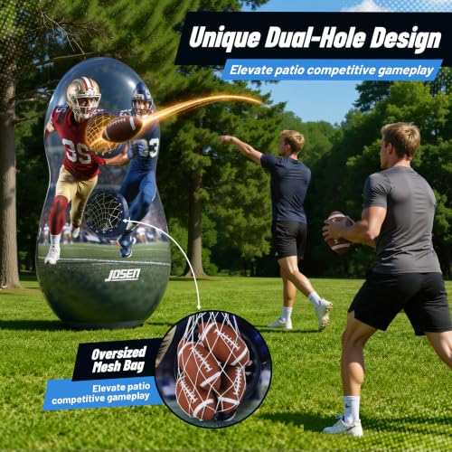 Inflatable Football Target Net Game - Extra Large 63 Inch