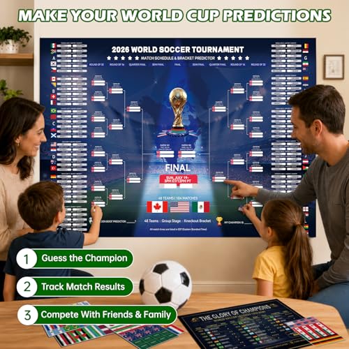 2026 World Soccer Tournament Poster Set - Match Tracker & Predictor
