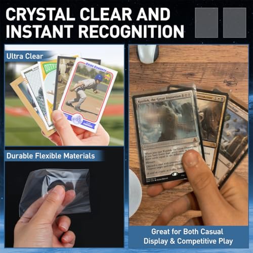 300 Clear Trading Card Sleeves - Standard Size Protective Card Protectors