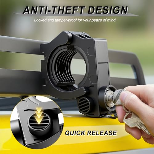 2 Pack Heavy-Duty Lockable Shovel Holder Axe Mount - Anti-Theft Design by DarSeity