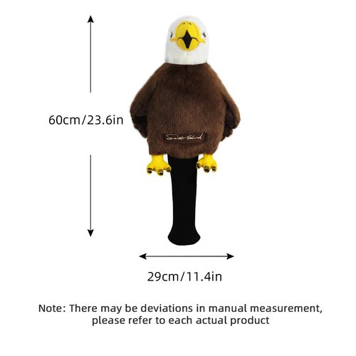 Scott Edward Funny Golf Club Cover Fit Well for Driver Golf Club Cute Animal Zoo Design Soft Functional Golf Headcover Stylish Protection for Men and Women (Eagle-DR)