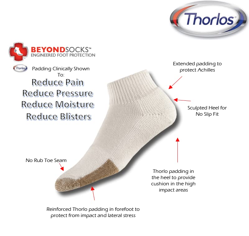 Thorlos Mens Tmx Max Cushion Ankle Tennis Socks - Large Black, 1 Pair