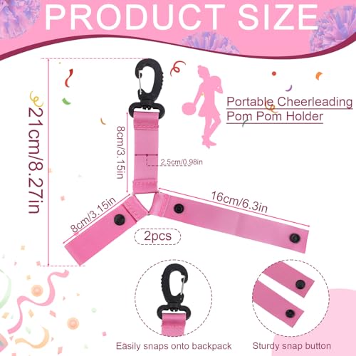 Pom Pom Holder for Cheerleaders - Pink Backpack Accessory