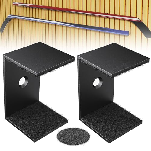 CHOWZZ 2-Piece Hockey Stick Wall Mount Display Holder — Vertical/Diagonal/Horizontal Hangers, Black
