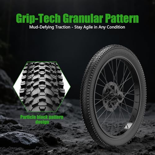 26 x 1.95 Inch Mountain Bike Tires - Puncture-Resistant 2-Pack