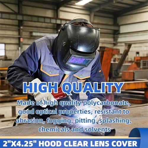 20 Pack 2" x4.25" Replacement Clear Welding Lens 2x4 1/4 optical grade Welding Lens And Eyes
